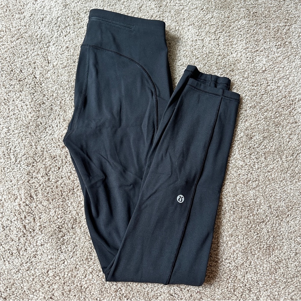 Black 25” Lululemon Leggings Size 4